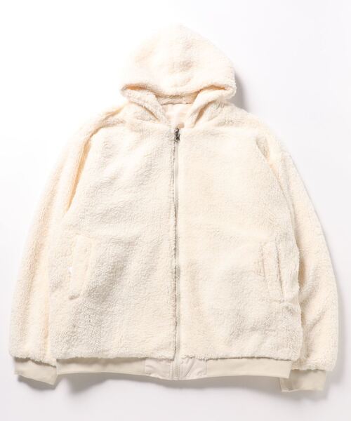 Ritzy（リッツィー）の「2way リバーシブル フードボアブルゾン（ブルゾン・レディース・ブラック/ホワイト/グレー/カーキ・M/L）」の14枚目の写真