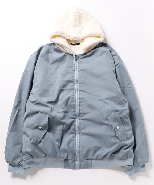 Ritzy（リッツィー）の「2way リバーシブル フードボアブルゾン（ブルゾン・レディース・ブラック/ホワイト/グレー/カーキ・M/L）」の17枚目の写真