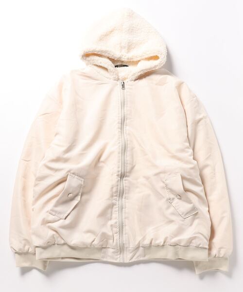 Ritzy（リッツィー）の「2way リバーシブル フードボアブルゾン（ブルゾン・レディース・ブラック/ホワイト/グレー/カーキ・M/L）」の18枚目の写真