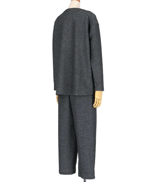 une nana cool（ウンナナクール）の「ビンテージパイル スウェットデザインパジャマ（ルームウェア/パジャマ・レディース・グレー/ブラック/コーラル・M）」の5枚目の写真