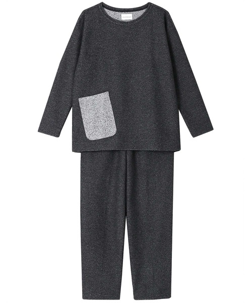 une nana cool（ウンナナクール）の「ビンテージパイル スウェットデザインパジャマ（ルームウェア/パジャマ・レディース・グレー/ブラック/コーラル・M）」の4枚目の写真