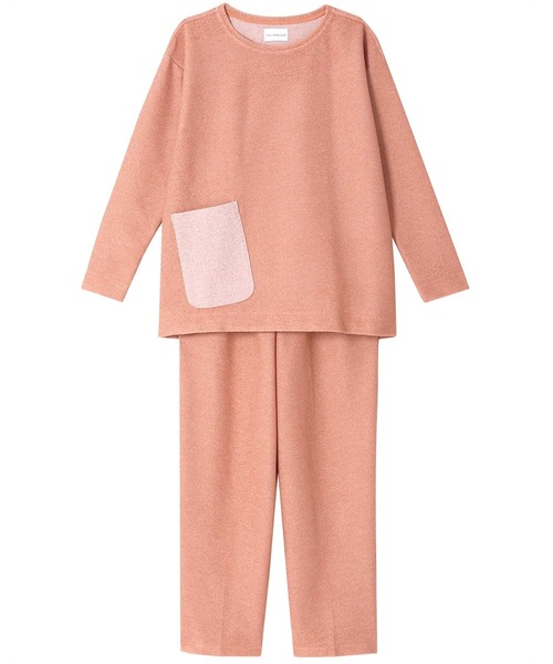 une nana cool（ウンナナクール）の「ビンテージパイル スウェットデザインパジャマ（ルームウェア/パジャマ・レディース・グレー/ブラック/コーラル・M）」の8枚目の写真