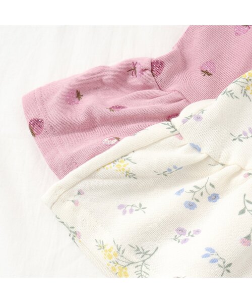apres les cours(アプレレクール)の「いちご・花柄パジャマ(ルームウェア/パジャマ・キッズ・ピンク/アイボリー・130/100/80/120/90/110)」の5枚目の写真