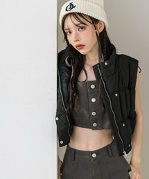 OLIVE des OLIVE | 中綿クロップドベスト　1032070160(ダウンベスト)