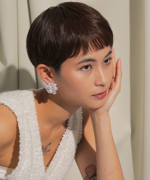 voov（ブーブ）の「パール メタル ボール ボリューム つぶつぶ ピアス 大きめ（ピアス（両耳用）・レディース・アイボリー/ゴールド/シルバー・フリー）」の14枚目の写真