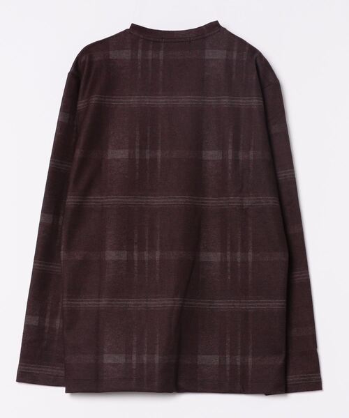 HIDEAWAYS NICOLE(ハイダウェイニコル)の「起毛チェックプリントクルーネックプルオーバー(Tシャツ/カットソー・メンズ・ブラック/グレイッシュベージュ/ボルドー/ネイビー・LARGE/MEDIUM/X-LARGE)」の14枚目の写真