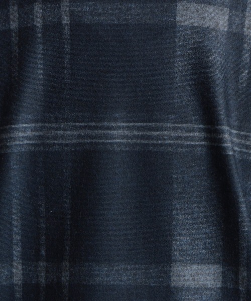 HIDEAWAYS NICOLE(ハイダウェイニコル)の「起毛チェックプリントクルーネックプルオーバー(Tシャツ/カットソー・メンズ・ブラック/グレイッシュベージュ/ボルドー/ネイビー・LARGE/MEDIUM/X-LARGE)」の13枚目の写真