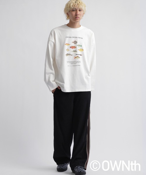 OWNth(オンス)の「クルーネックロングスリーブTシャツ(Tシャツ/カットソー・レディース・オフホワイト/ダークグレー/イエロー・M/L)」の11枚目の写真