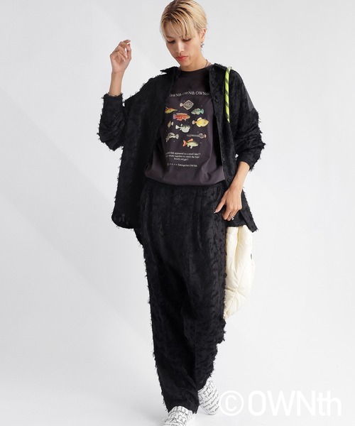 OWNth(オンス)の「クルーネックロングスリーブTシャツ(Tシャツ/カットソー・レディース・オフホワイト/ダークグレー/イエロー・M/L)」の20枚目の写真