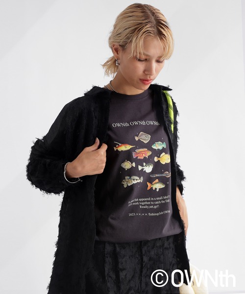 OWNth(オンス)の「クルーネックロングスリーブTシャツ(Tシャツ/カットソー・レディース・オフホワイト/ダークグレー/イエロー・M/L)」の19枚目の写真