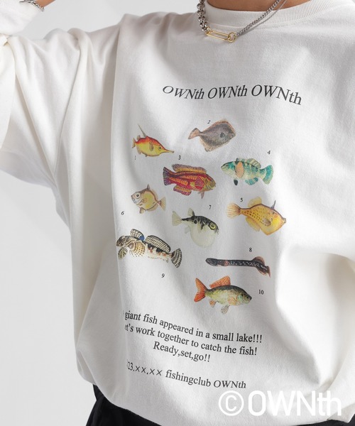 OWNth(オンス)の「クルーネックロングスリーブTシャツ(Tシャツ/カットソー・レディース・オフホワイト/ダークグレー/イエロー・M/L)」の6枚目の写真
