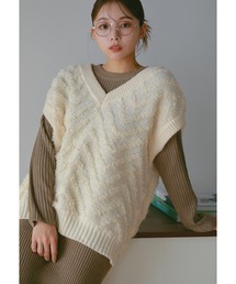 N.（N. Natural Beauty Basic） | ◆ジャガードベスト＆ニットワンピースセット(ワンピース)