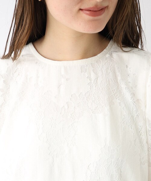 index（インデックス）の「◆レースパフスリーブブラウス/シアー【洗濯機洗い可】（シャツ/ブラウス・レディース・ブラック/オレンジ/オフホワイト・42/36/40/38）」の16枚目の写真