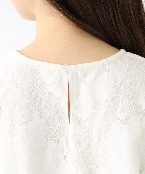 index（インデックス）の「◆レースパフスリーブブラウス/シアー【洗濯機洗い可】（シャツ/ブラウス・レディース・ブラック/オレンジ/オフホワイト・42/36/40/38）」の17枚目の写真