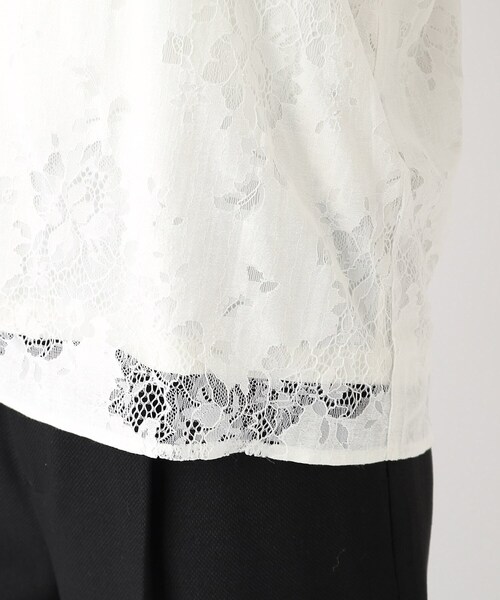 index（インデックス）の「◆レースパフスリーブブラウス/シアー【洗濯機洗い可】（シャツ/ブラウス・レディース・ブラック/オレンジ/オフホワイト・42/36/40/38）」の19枚目の写真