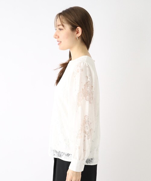 index（インデックス）の「◆レースパフスリーブブラウス/シアー【洗濯機洗い可】（シャツ/ブラウス・レディース・ブラック/オレンジ/オフホワイト・42/36/40/38）」の21枚目の写真