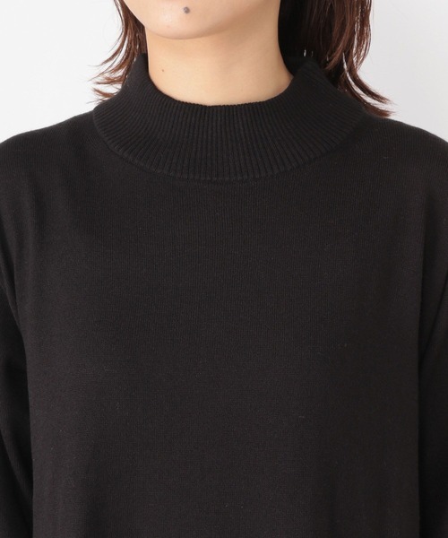 studio CLIP（スタディオクリップ）の「【毛玉になりにくい/マシンウォッシャブル】rakuryl 12ゲージフレアハイネックワンピース（ワンピース・レディース・レッド/カーキ/ブラック・FREE）」の12枚目の写真