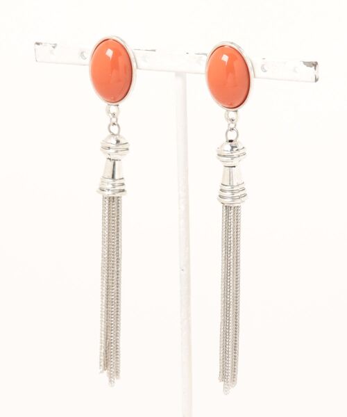 tone(トーン)の「【petit bijou_ma_ha】カボション×タッセルピアス(ピアス(両耳用)・レディース・ブラック/オレンジ/パープル/ブルー/レッド/グリーン系その他/ベージュ系その他・FREE)」の14枚目の写真