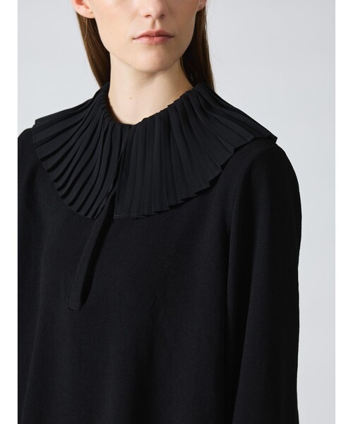 mizuiroind(ミズイロインド)の「mizuiro ind プリーツカラーシャツプルオーバー(シャツ/ブラウス・レディース・ブラック/アイボリー/ネイビー・FREE)」の10枚目の写真