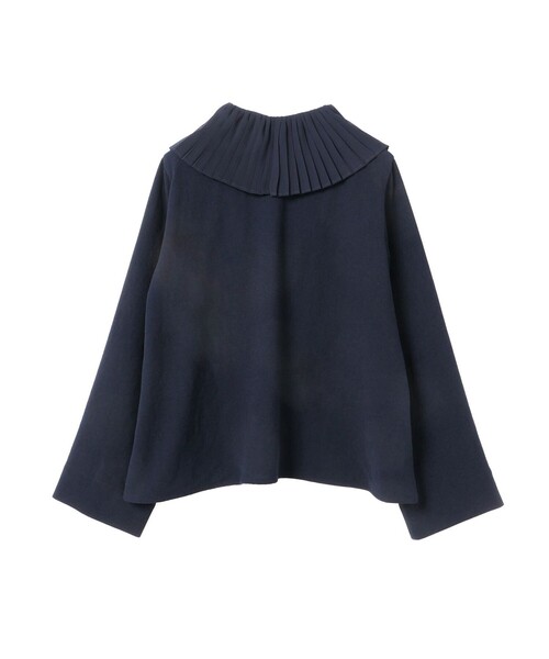 mizuiroind(ミズイロインド)の「mizuiro ind プリーツカラーシャツプルオーバー(シャツ/ブラウス・レディース・ブラック/アイボリー/ネイビー・FREE)」の19枚目の写真