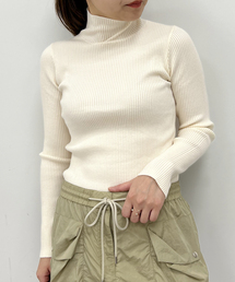 リブタートルニット