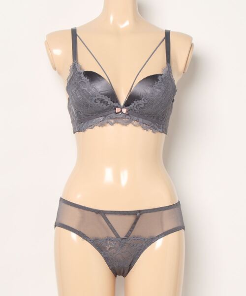 キャミソール 「2025AW」RIBBON LACE DESIGN BRA リボン レース デザイン ブラ 秋服 レースレディース Lace Ladies フロントホック リボン レース