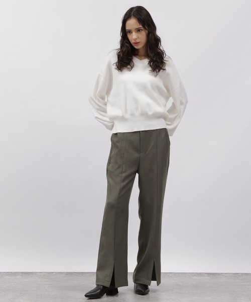 LAKOLE(ラコレ)の「起毛スリットヘムパンツ / 988011(その他パンツ・レディース・ブラック/チャコール/ブラウン・MEDIUM/SMALL)」の13枚目の写真