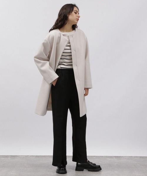 LAKOLE(ラコレ)の「起毛スリットヘムパンツ / 988011(その他パンツ・レディース・ブラック/チャコール/ブラウン・MEDIUM/SMALL)」の4枚目の写真