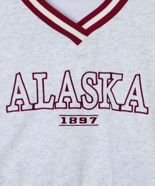 WEGO（ウィゴー）の「WEGO/Vネックラインリブショートスウェット（スウェット・レディース・ブルー/杢グレー/オフホワイト・FREE）」の20枚目の写真