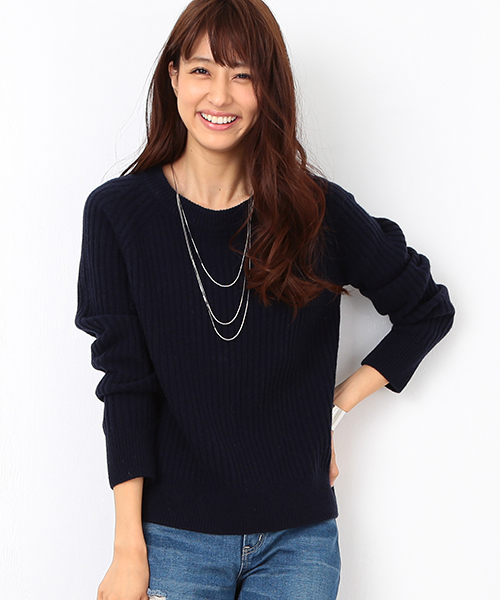 B:MING by BEAMS（ビーミングバイビームス）の「ビーミング by ビームス / リブラグランプルオーバー（ニット/セーター・レディース・オフホワイト/チャコールグレー/ライトグレー/ネイビー・ONE SIZE）」の4枚目の写真