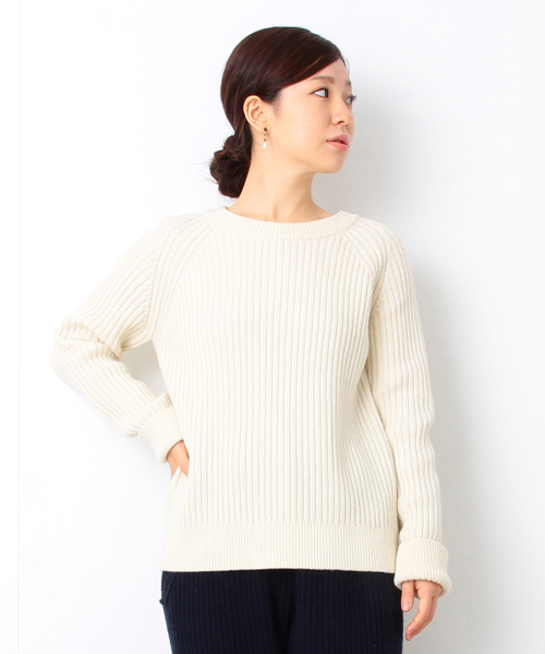 B:MING by BEAMS（ビーミングバイビームス）の「ビーミング by ビームス / リブラグランプルオーバー（ニット/セーター・レディース・オフホワイト/チャコールグレー/ライトグレー/ネイビー・ONE SIZE）」の8枚目の写真