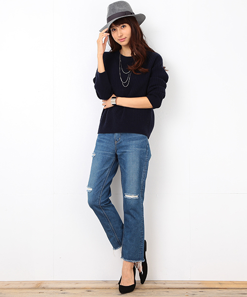 B:MING by BEAMS（ビーミングバイビームス）の「ビーミング by ビームス / リブラグランプルオーバー（ニット/セーター・レディース・オフホワイト/チャコールグレー/ライトグレー/ネイビー・ONE SIZE）」の7枚目の写真