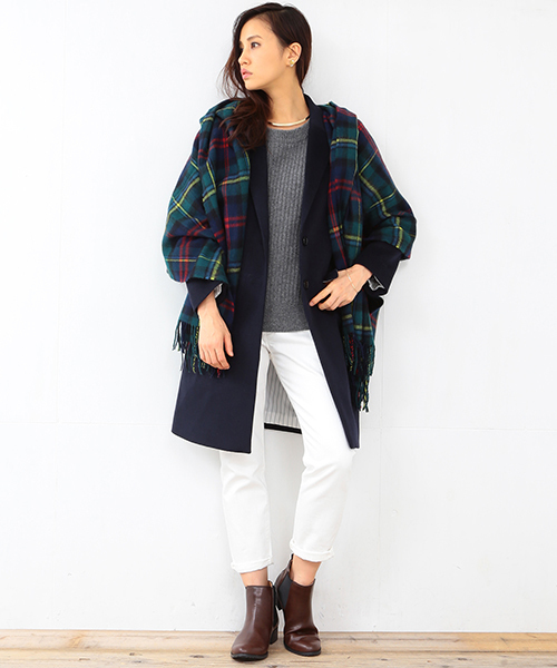 B:MING by BEAMS（ビーミングバイビームス）の「ビーミング by ビームス / リブラグランプルオーバー（ニット/セーター・レディース・オフホワイト/チャコールグレー/ライトグレー/ネイビー・ONE SIZE）」の16枚目の写真