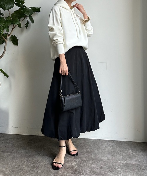 DouDou（ドゥドゥ）の「ニットパーカー（パーカー・レディース・オフホワイト/グレー/ピンク・FREE）」の6枚目の写真