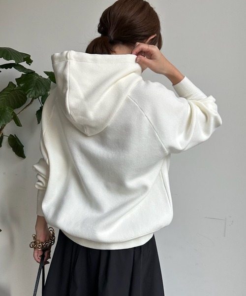 DouDou（ドゥドゥ）の「ニットパーカー（パーカー・レディース・オフホワイト/グレー/ピンク・FREE）」の12枚目の写真