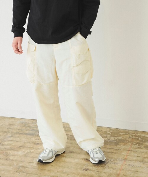 NULL（ヌル）の「NULL TOKYO × BEAMS / 別注 OUTSIDE LONG PANTS 24SS（その他パンツ・メンズ・ブラック/オフホワイト・LARGE/SMALL/MEDIUM/X-LARGE）」の4枚目の写真