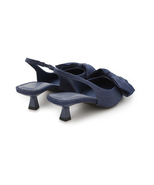 Mila Owen（ミラオーウェン）の「リボンモチーフスリングバッグパンプス（パンプス・レディース・インディゴブルー・36/37/38）」の3枚目の写真