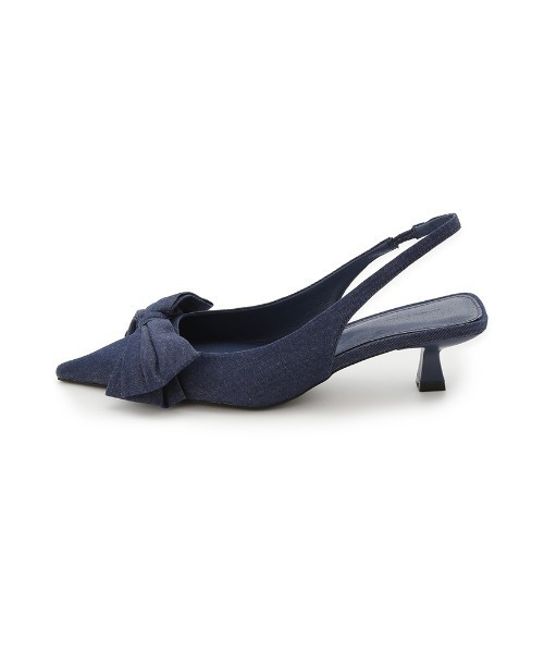Mila Owen（ミラオーウェン）の「リボンモチーフスリングバッグパンプス（パンプス・レディース・インディゴブルー・36/37/38）」の4枚目の写真