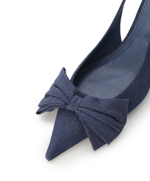 Mila Owen（ミラオーウェン）の「リボンモチーフスリングバッグパンプス（パンプス・レディース・インディゴブルー・36/37/38）」の5枚目の写真