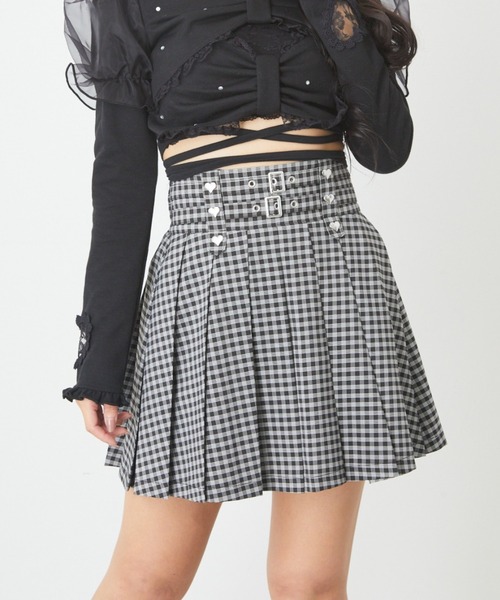 Ank Rouge（アンクルージュ）の「チェックプリーツスカパン（スカート・レディース・ブラック/ブルー/ピンク・M）」の3枚目の写真