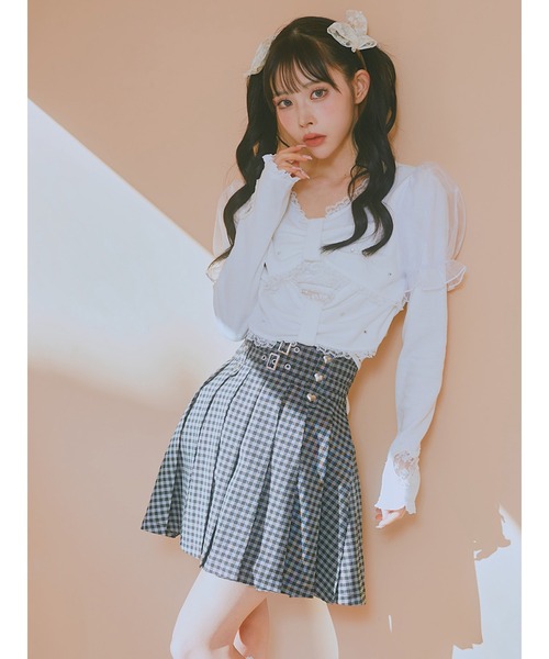 Ank Rouge（アンクルージュ）の「チェックプリーツスカパン（スカート・レディース・ブラック/ブルー/ピンク・M）」の12枚目の写真