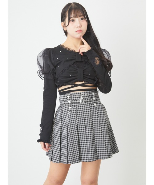 Ank Rouge（アンクルージュ）の「チェックプリーツスカパン（スカート・レディース・ブラック/ブルー/ピンク・M）」の11枚目の写真