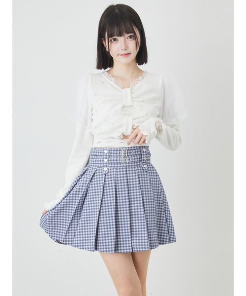 Ank Rouge（アンクルージュ）の「チェックプリーツスカパン（スカート・レディース・ブラック/ブルー/ピンク・M）」の14枚目の写真