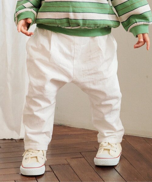 apres les cours(アプレレクール)の「シェフパンツ/7days Style pants(その他パンツ・キッズ・ブルー/グレー/オフホワイト/チャコール/チェック/ストライプ・80/90/100/110/120/130)」の2枚目の写真