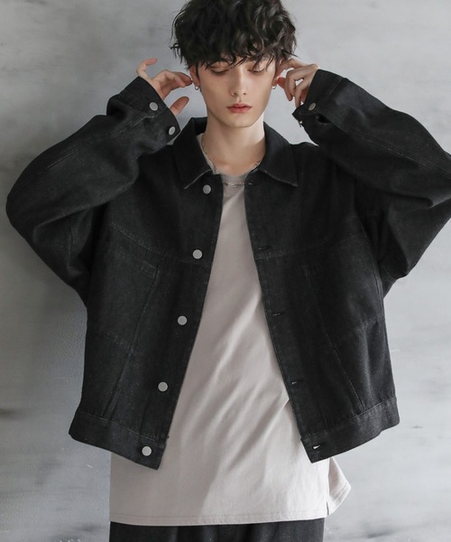 ASTRONOMY（アストロノミー）の「【セットアップ 2点セット】デニムトラッカージャケット+ワイドバギーオーバーパンツ（セットアップ・メンズ・ブラック/ブルー/グレー・L/M/S/XL）」の13枚目の写真