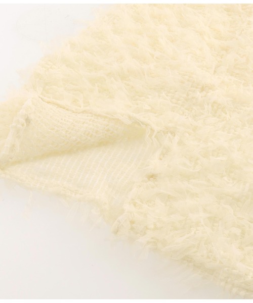 Settimissimo（セッティミッシモ）の「チュール フリンジ ジャガード ナロースカート タイトスカート（スカート・レディース・アイボリー/ブラック・M）」の17枚目の写真