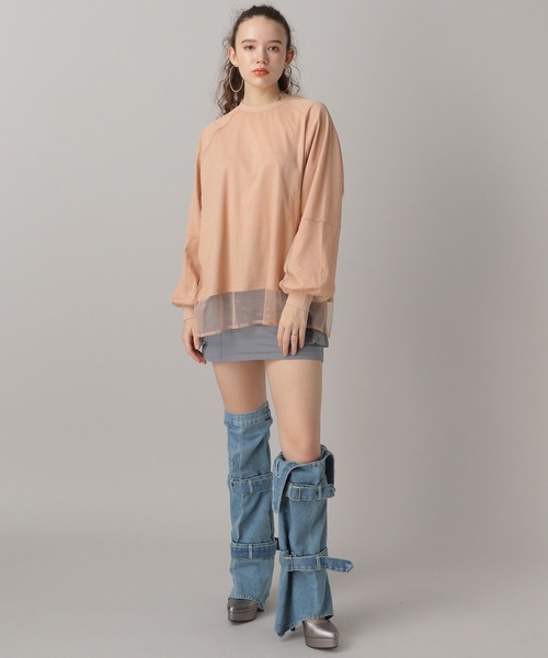 FOREVER 21（フォーエバー トゥエンティーワン）の「デニムレッグウォーマー（レッグウォーマー・レディース・ブルー・FREE）」の6枚目の写真