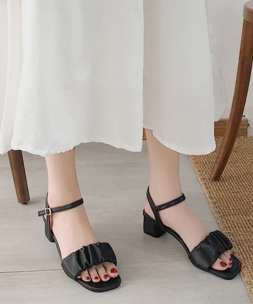Miniministore（ミニミニストア）の「サンダル レディース 靴 太ヒール（サンダル・レディース・ブラック/グリーン/ベージュ・23.5cm/24.0cm/23.0cm/24.5cm/22.5cm/25.0cm）」の8枚目の写真