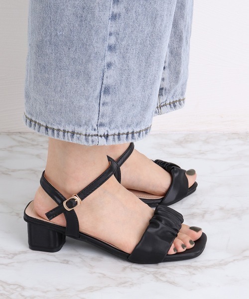 Miniministore（ミニミニストア）の「サンダル レディース 靴 太ヒール（サンダル・レディース・ブラック/グリーン/ベージュ・23.5cm/24.0cm/23.0cm/24.5cm/22.5cm/25.0cm）」の14枚目の写真