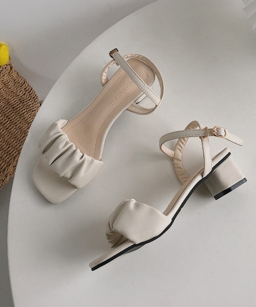 Miniministore（ミニミニストア）の「サンダル レディース 靴 太ヒール（サンダル・レディース・ブラック/グリーン/ベージュ・23.5cm/24.0cm/23.0cm/24.5cm/22.5cm/25.0cm）」の6枚目の写真